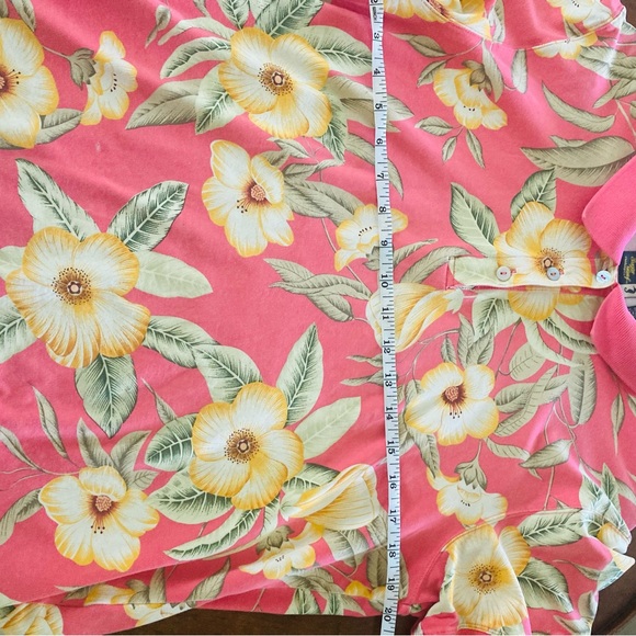 Sugar Reef Clothing co.Floral Pink Polo Shirt - Picture 4 of 5